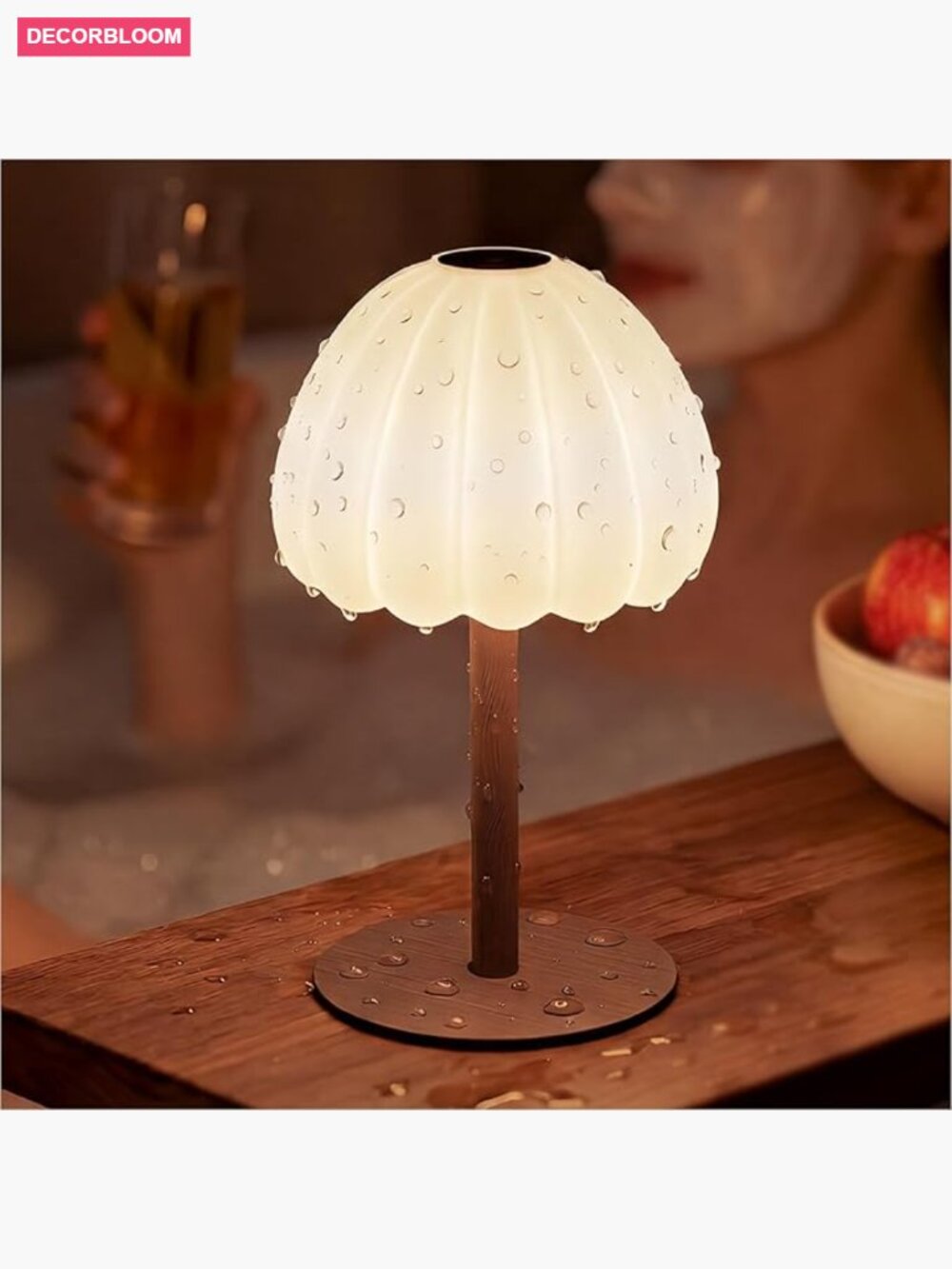 Rechargeable Waterproof Shower Lamp, IP65 Cordless Touch Dimmable LED Desk